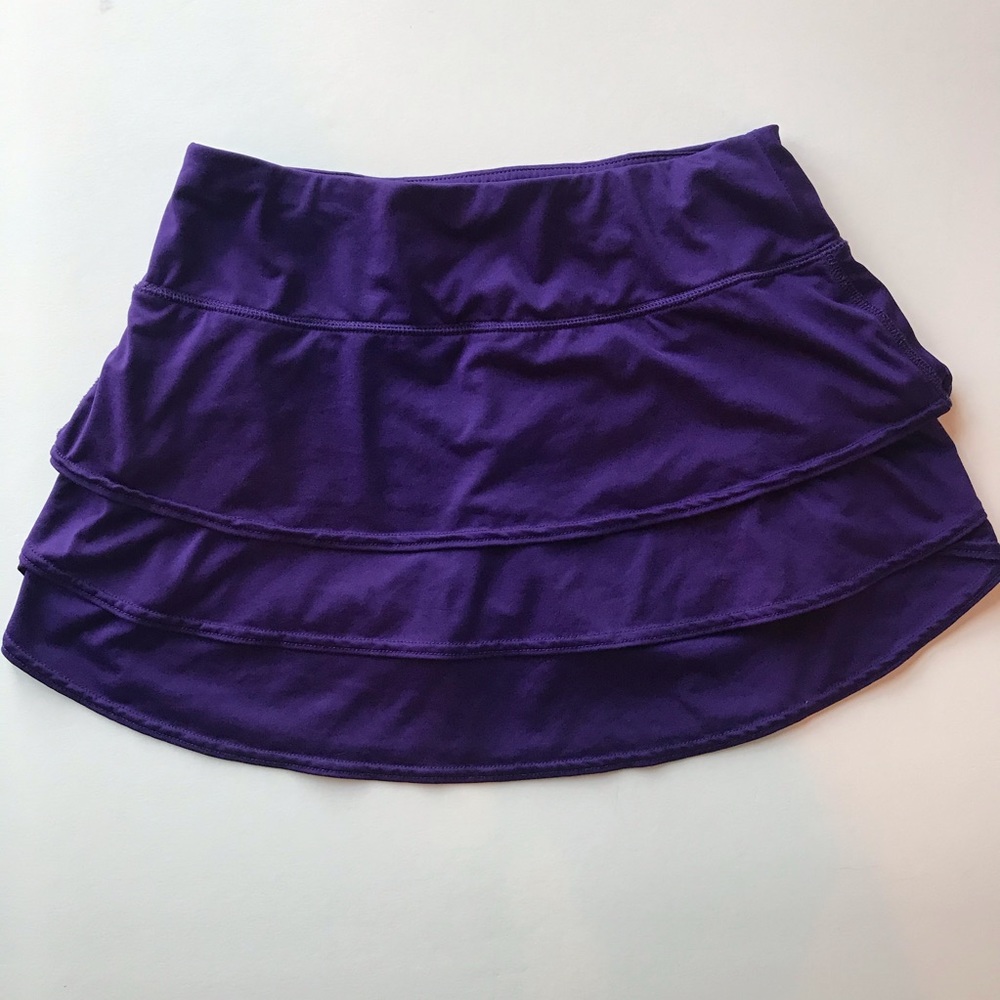 athleta swagger skort purple xs ruffle layered